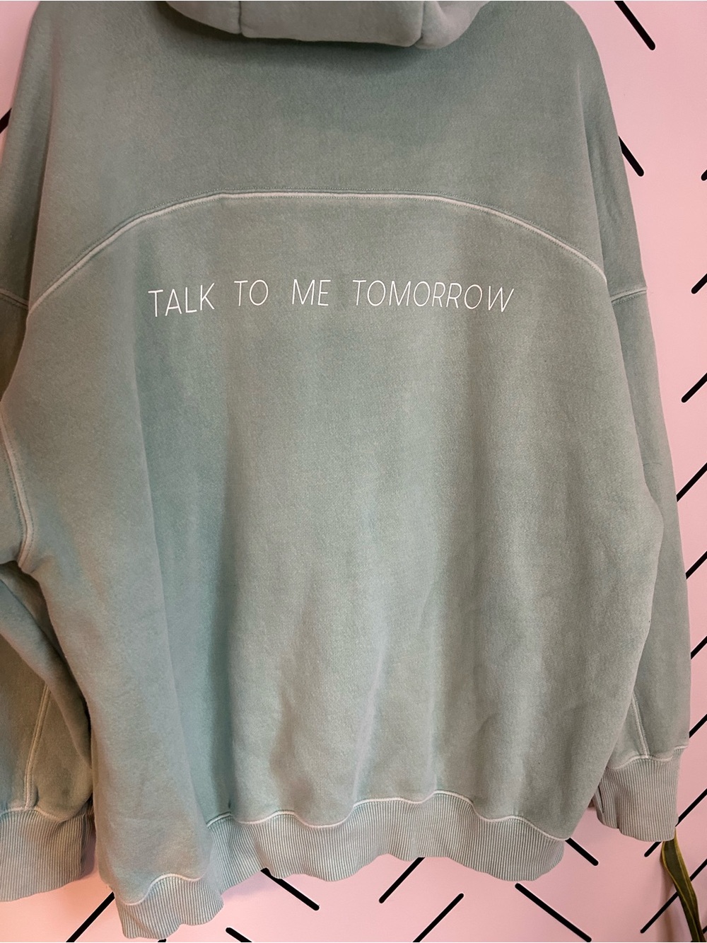 Aerie mint green talk to me tomorrow print oversized hoodie soft - Picture 3 of 8